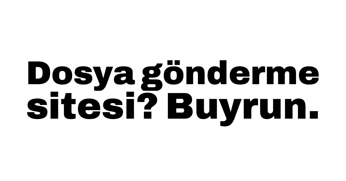 Dosya gönderme sitesi? Buyrun. için siyah-beyaz tipografik kapak