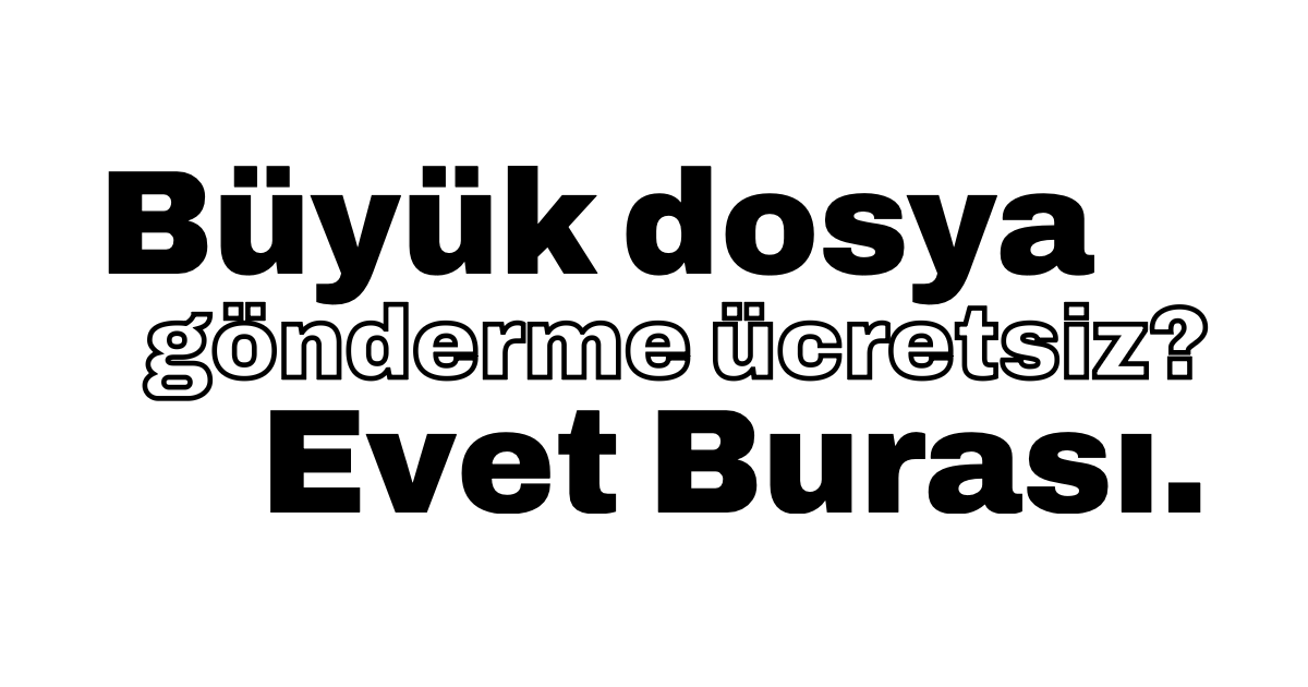 Büyük dosya gönderme ücretsiz? Evet Burası. için siyah-beyaz tipografik kapak